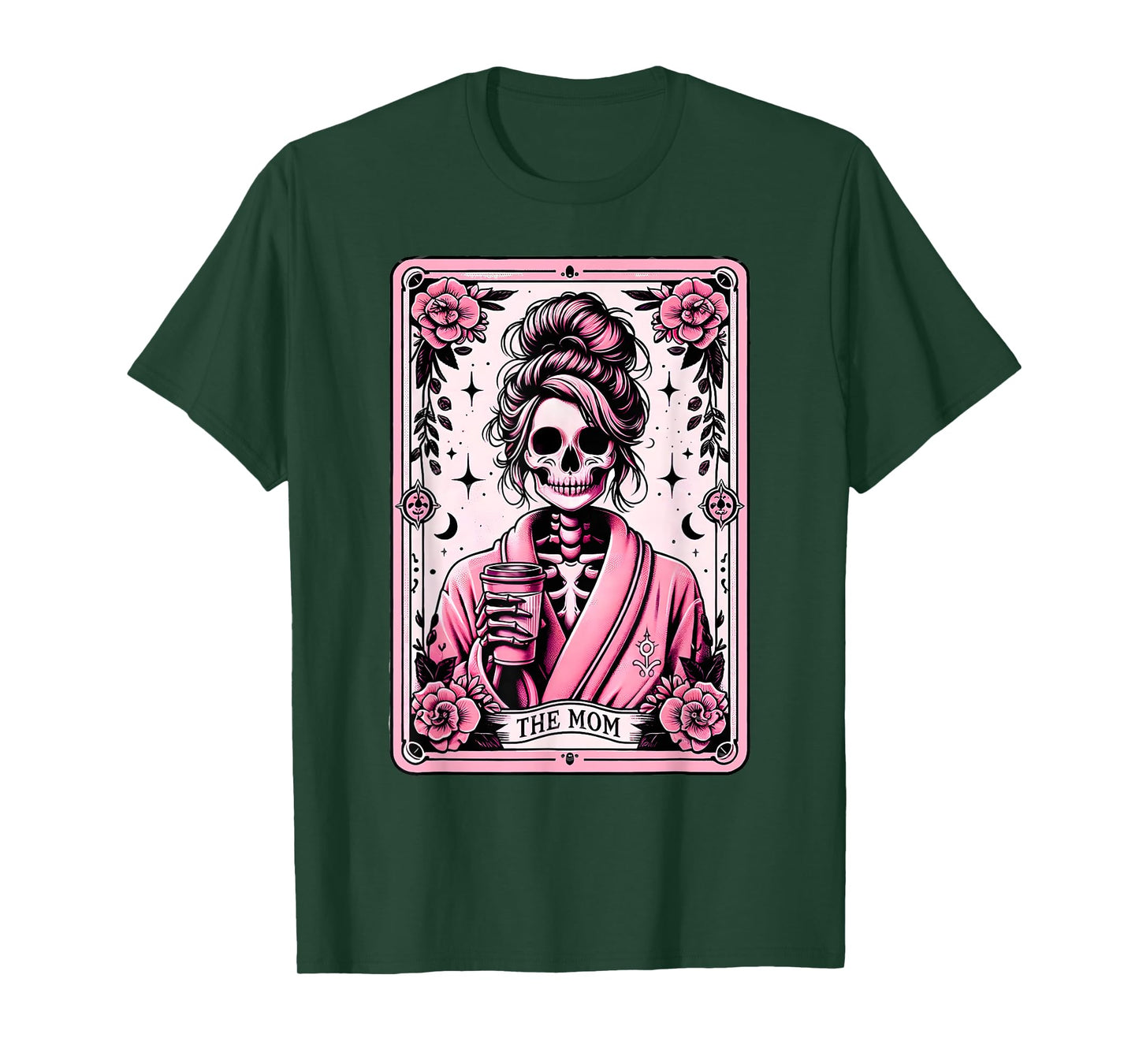 The Mom Funny Tarot Card Woman Skeleton Mother Skull Mama T-Shirt
