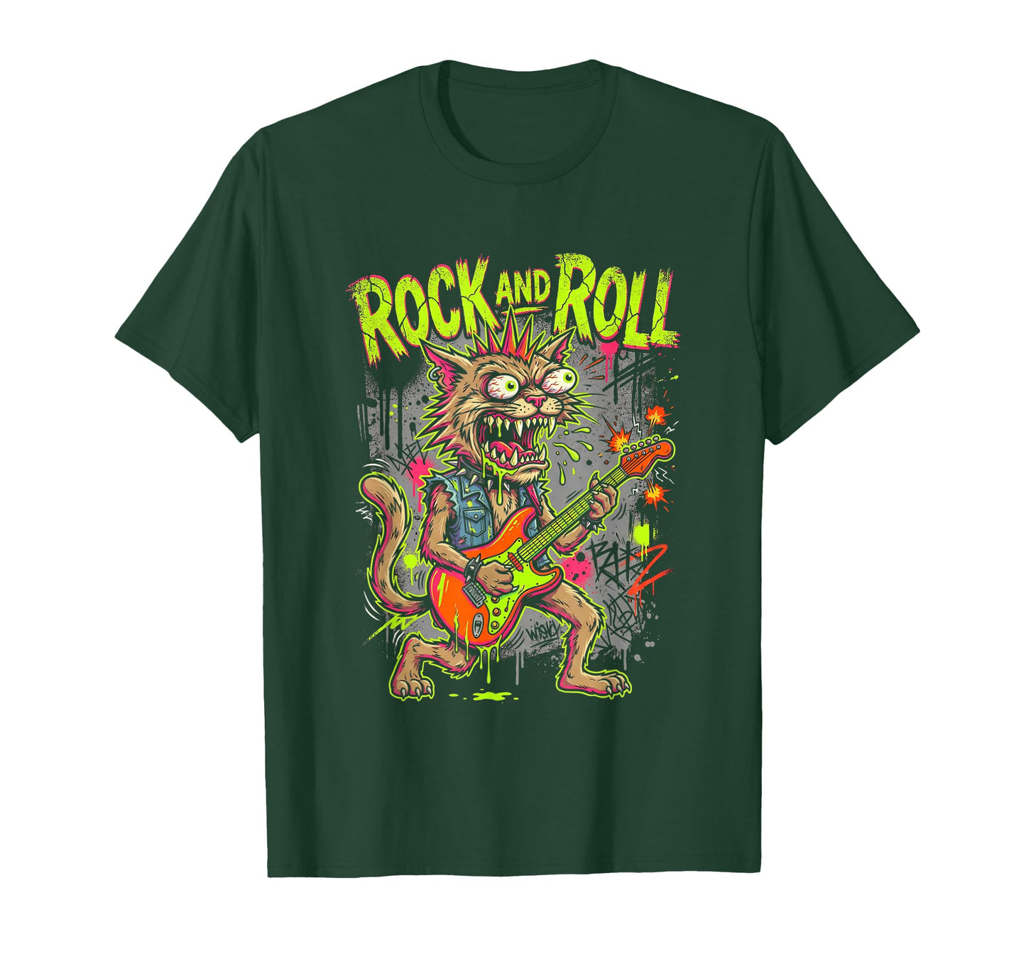 Punk Rocker Heavy Metal Art T-Shirt