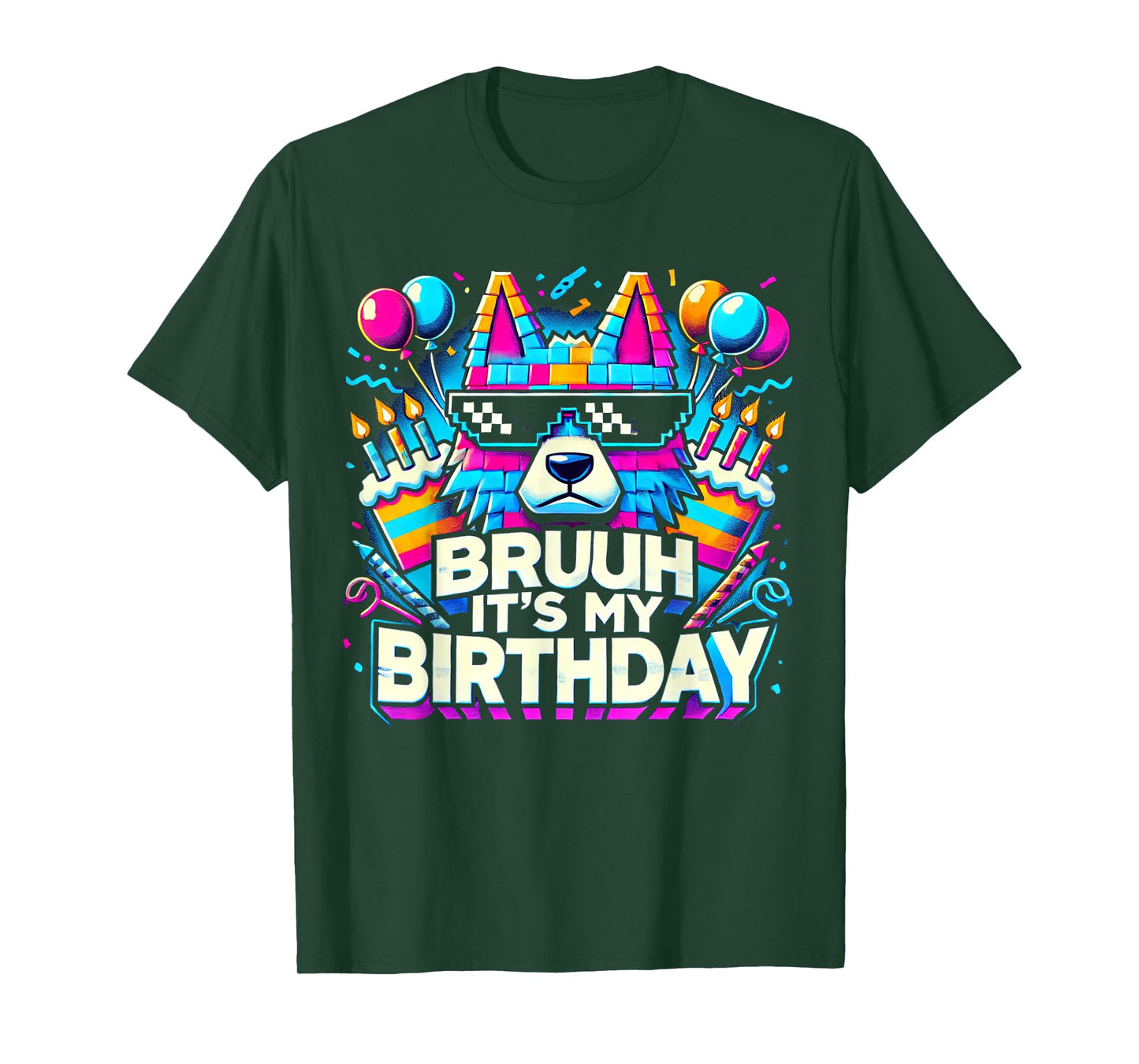 Bruh Its My Birthday Wolf Boy Family Party Bday T-Shirt