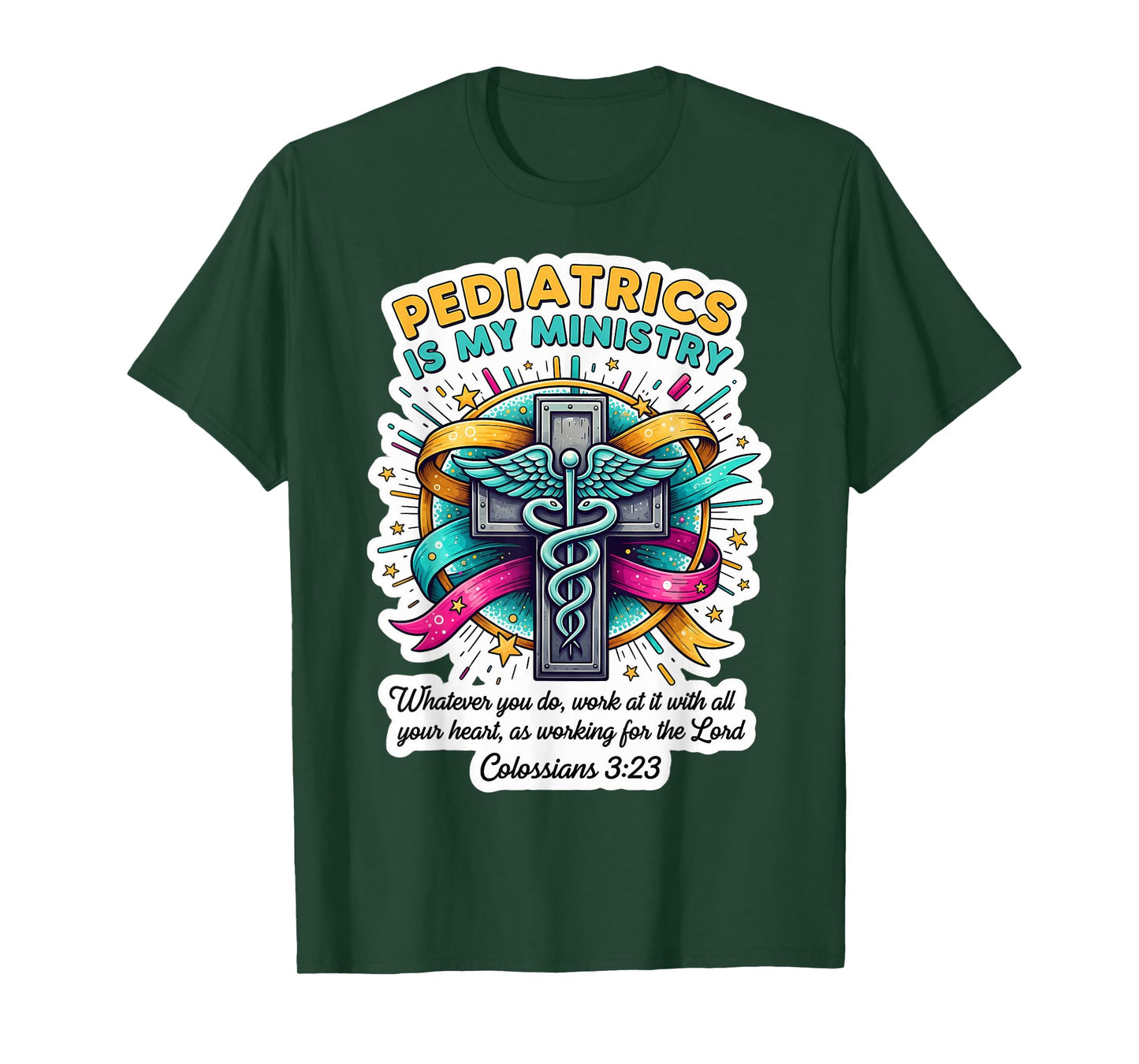 Christian Pediatrician Doctor Pediatrics is My Ministry God T-Shirt