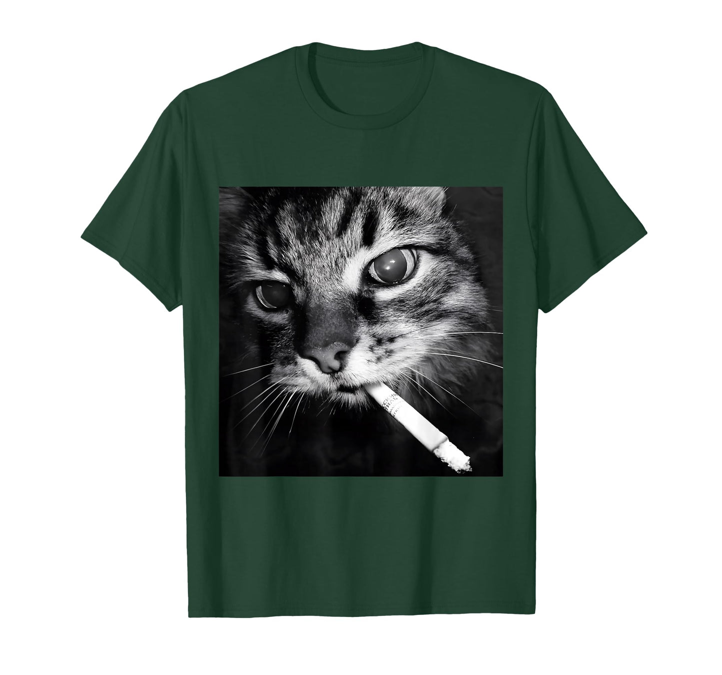 Cigarette Kitten Funny Smoking Cat Meme Stupid Brainrot T-Shirt