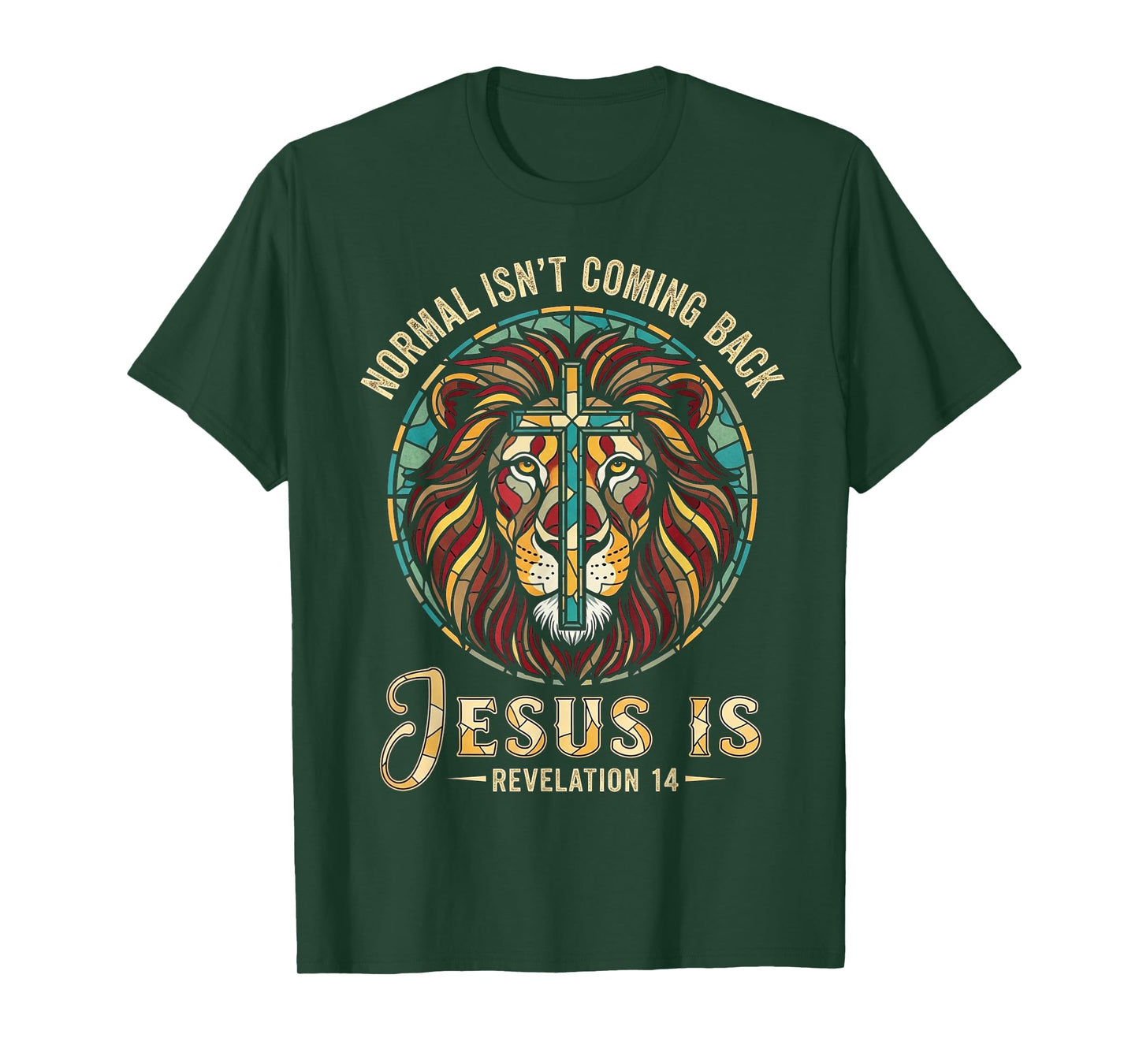 Christian Mosaic Normal Isn't Coming Back Jesus is Prophecy T-Shirt