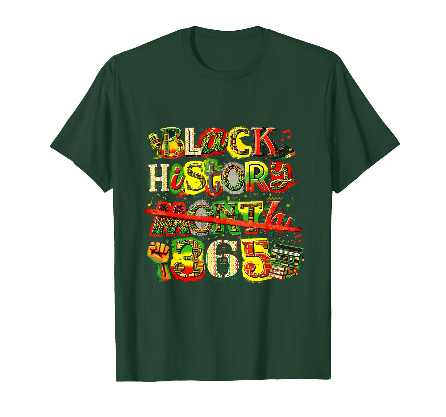 Black History Month 365 Retro Cultural Pride T-Shirt