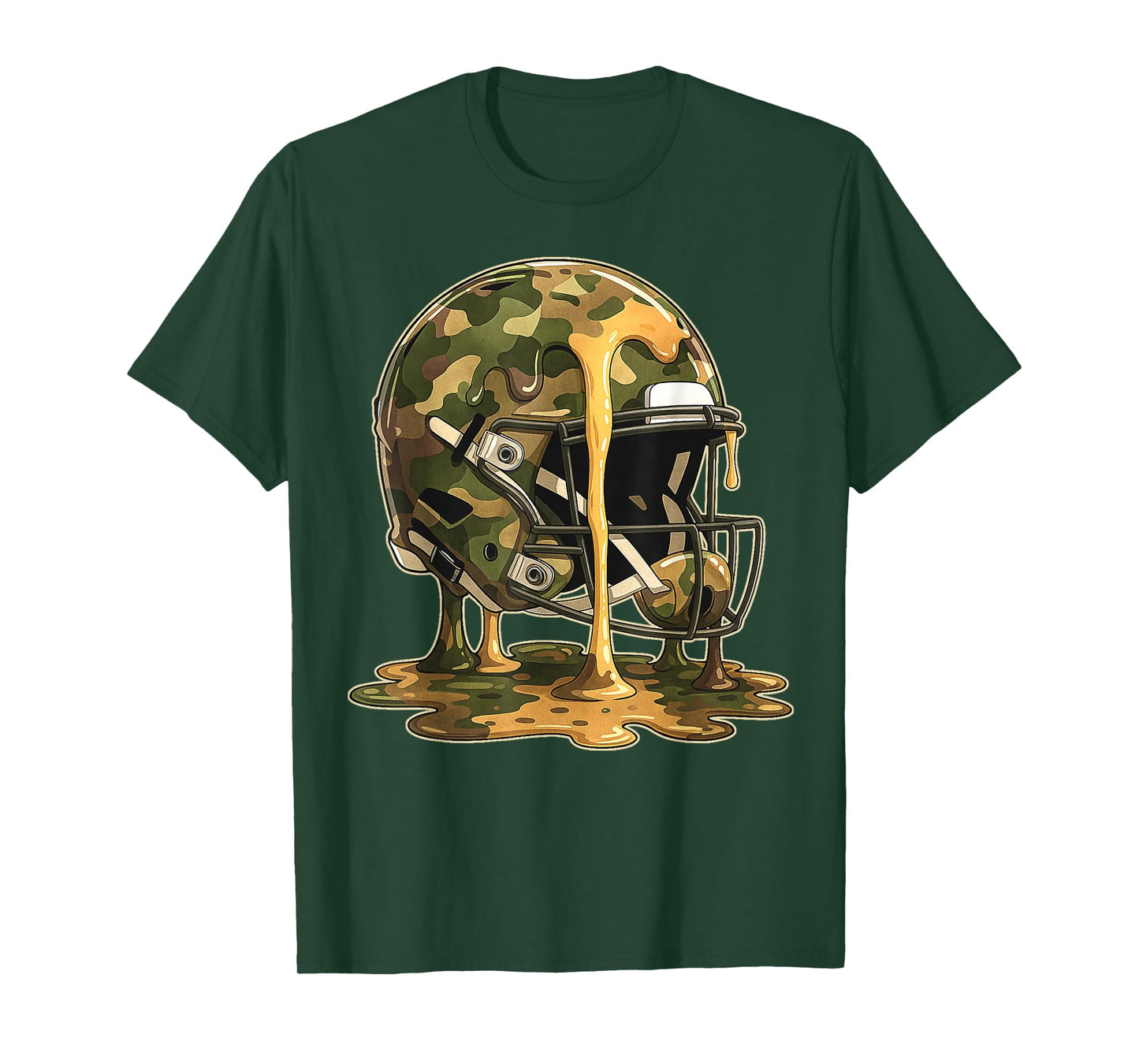 Football Drip Camo Football Ice Cream Sprinkle Respect Drip T-Shirt