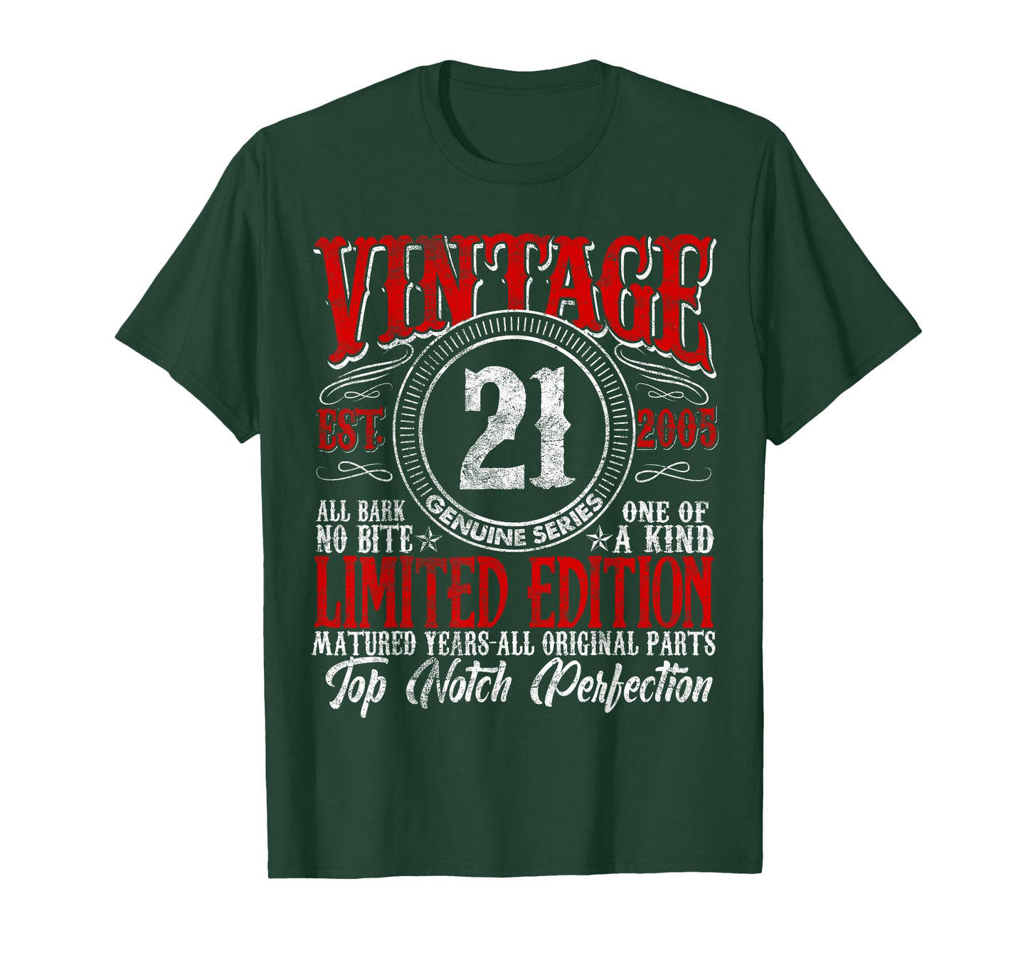 21 Year Old Gifts Vintage 2005 Limited Edition 21st Birthday T-Shirt