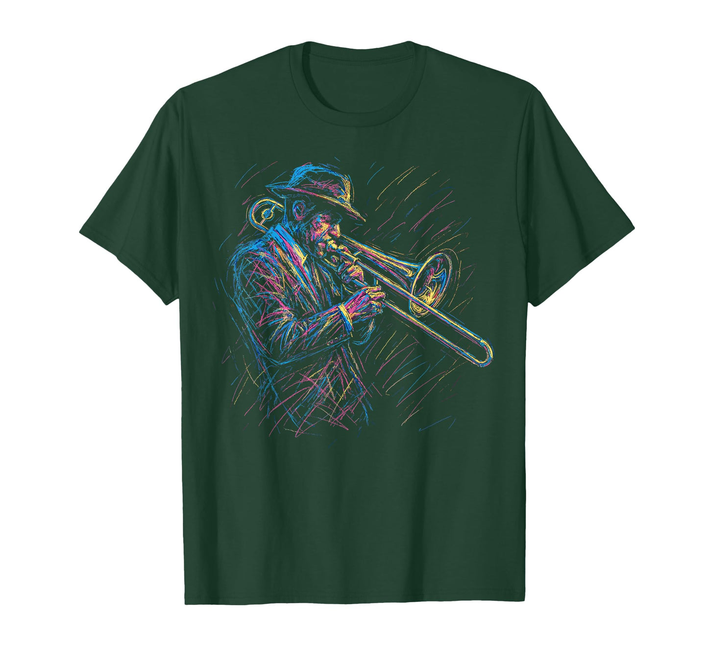 Jazz Musician Trombone Player Artistic Music Jazz Lover T-Shirt