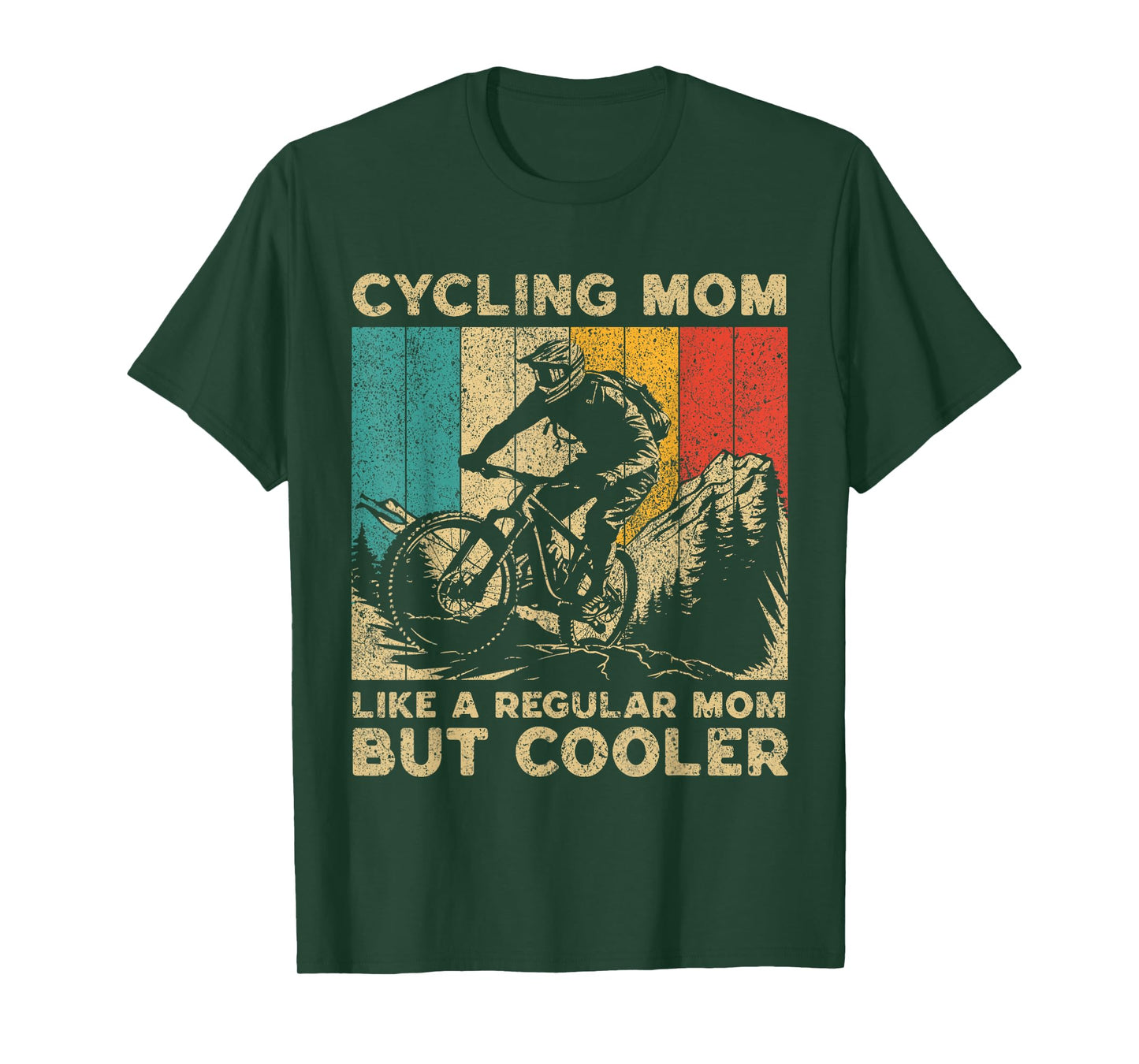 Cycling Mom Bicycle Riding Cyclist Womens T-Shirt