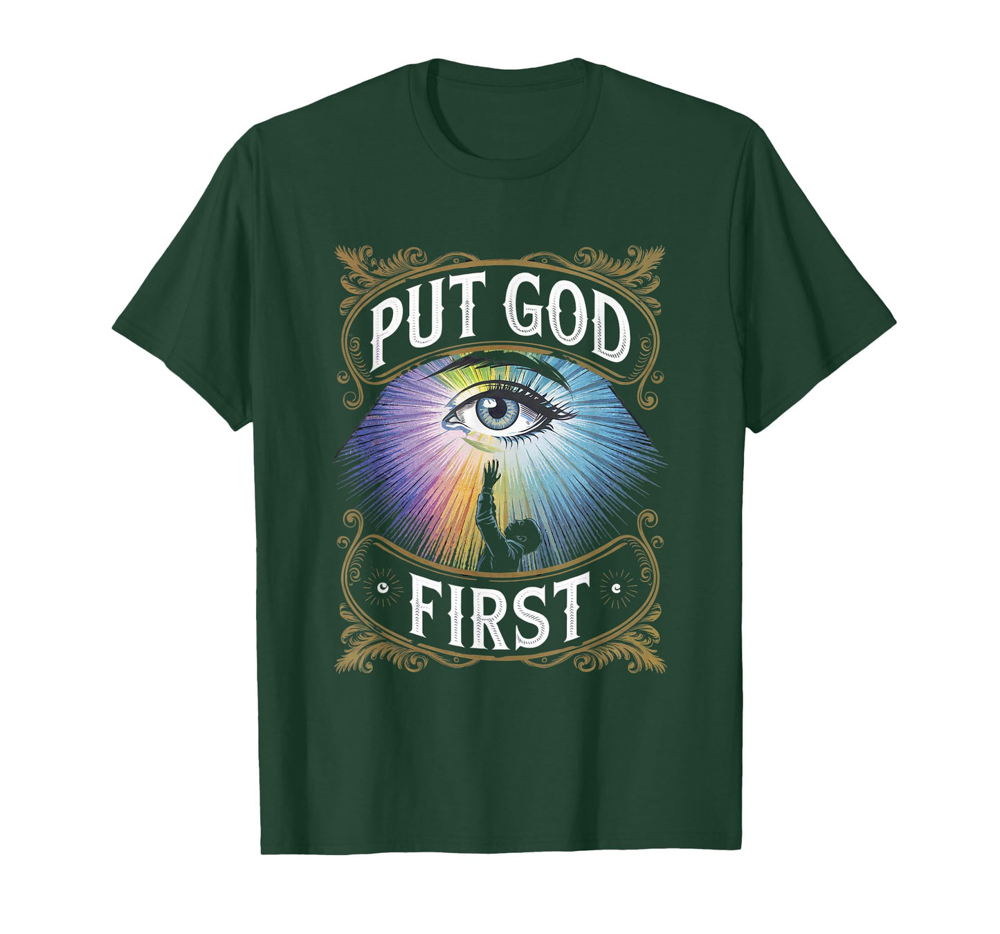 Put God First Christian Faith Inspirational Religious Spirit T-Shirt