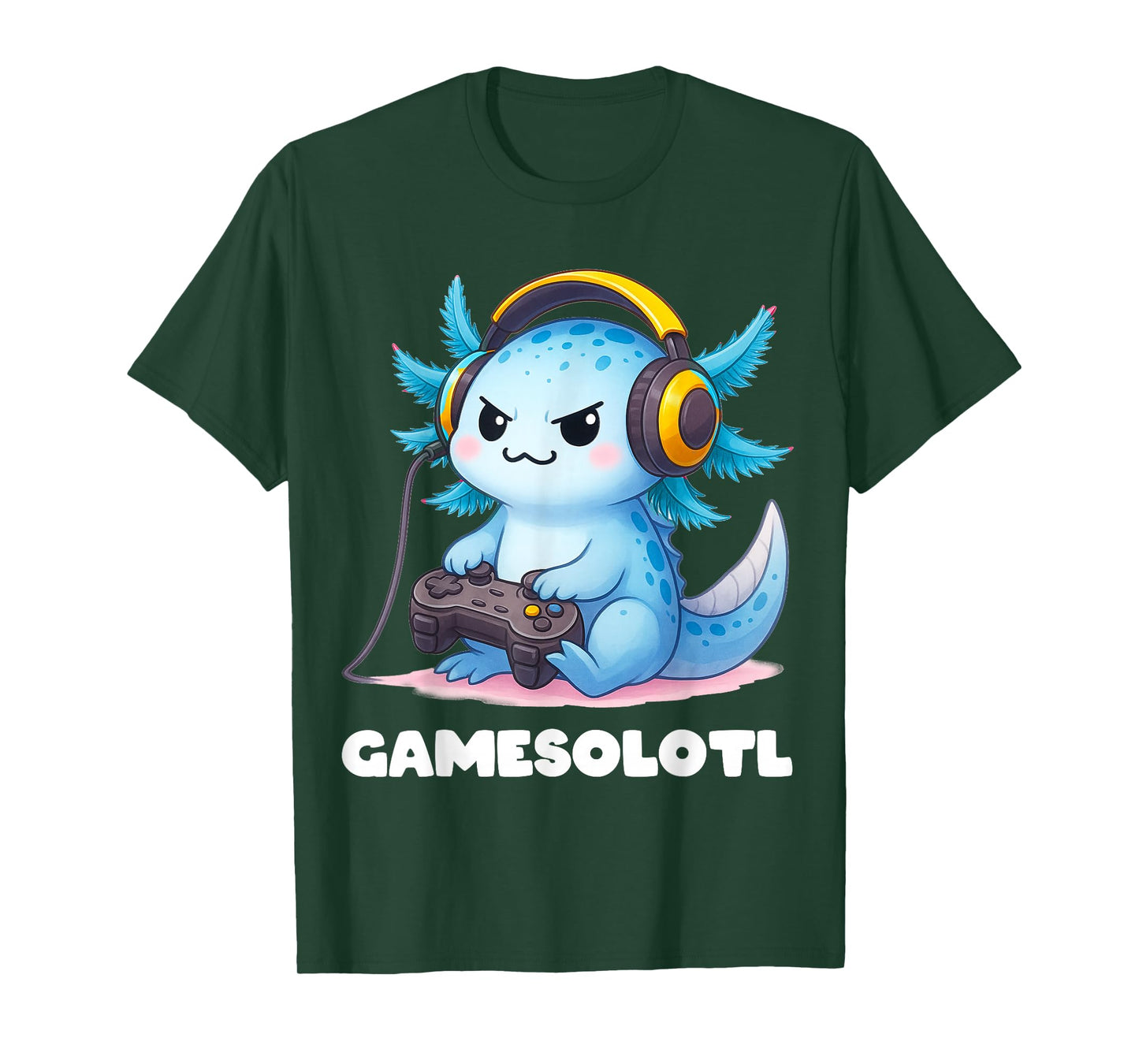Anime Gamesolotl Axolotl Boys 10-12 Kid Gamer Gaming Clothes T-Shirt