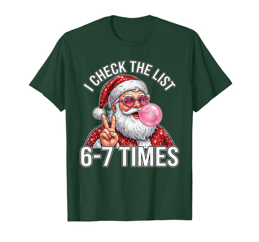 67 Six Seven Funny Christmas 6 7 Santa Meme Men Women Kid T-Shirt