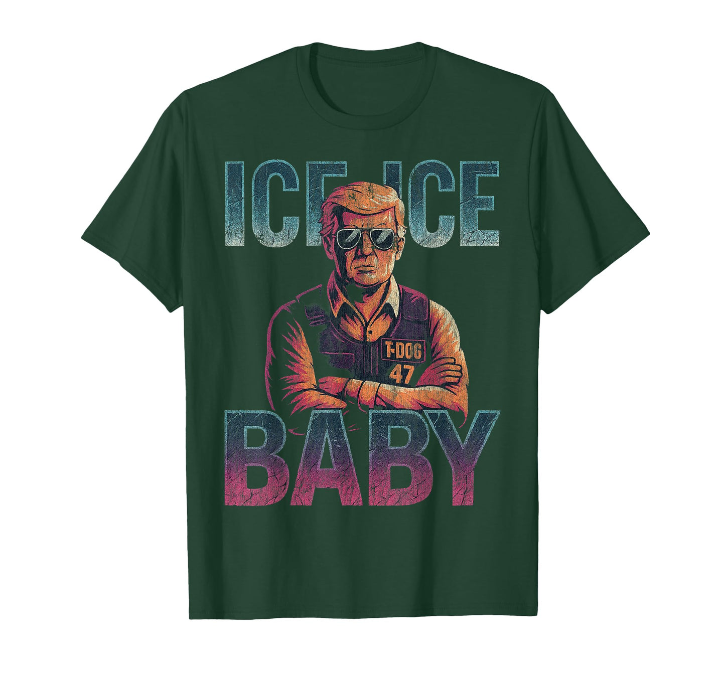 Ice Ice Baby Retro Funny Trump T-Shirt
