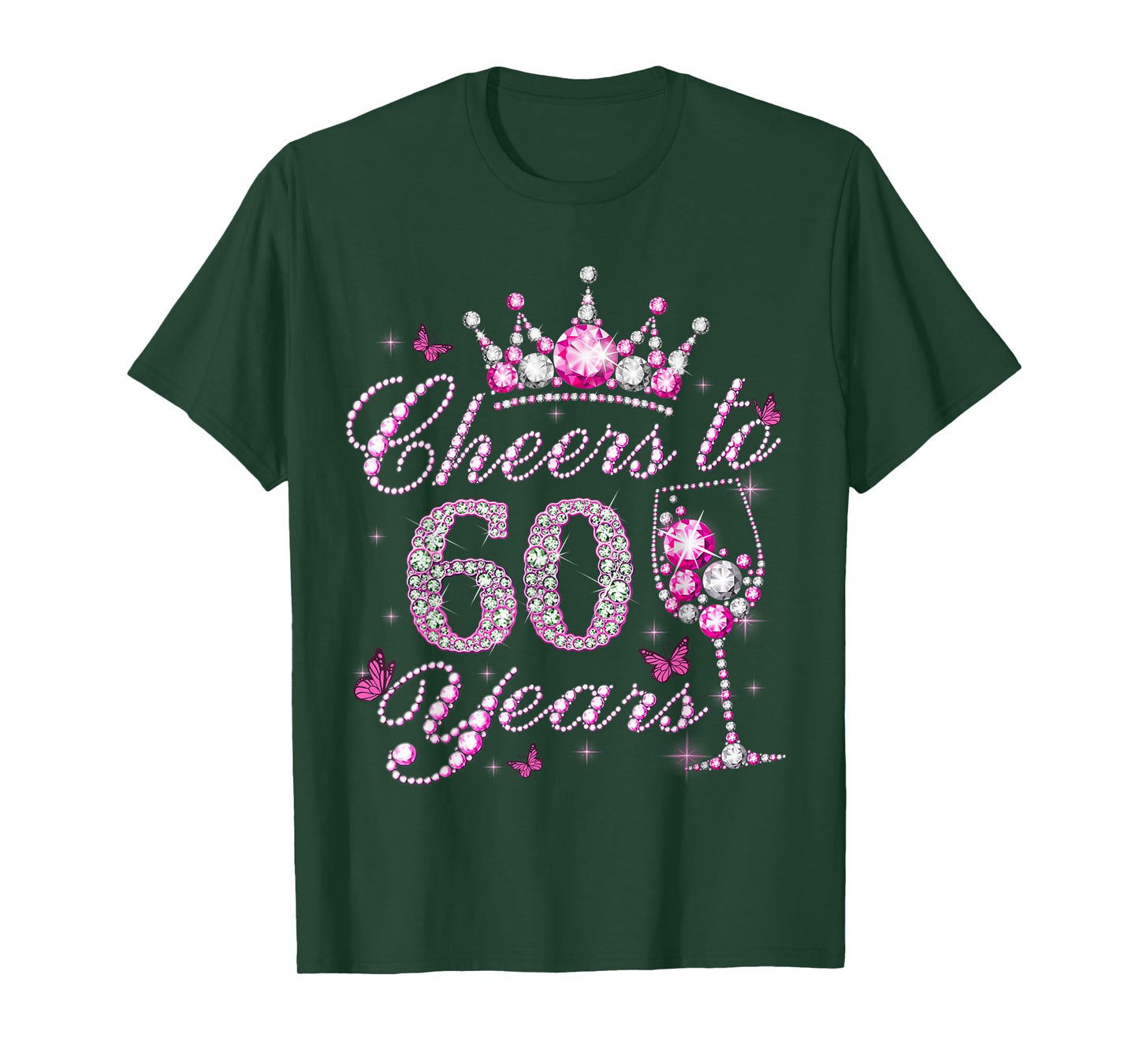 Cheers to 60 Years Old Shirt 60th Birthday Women T-Shirt