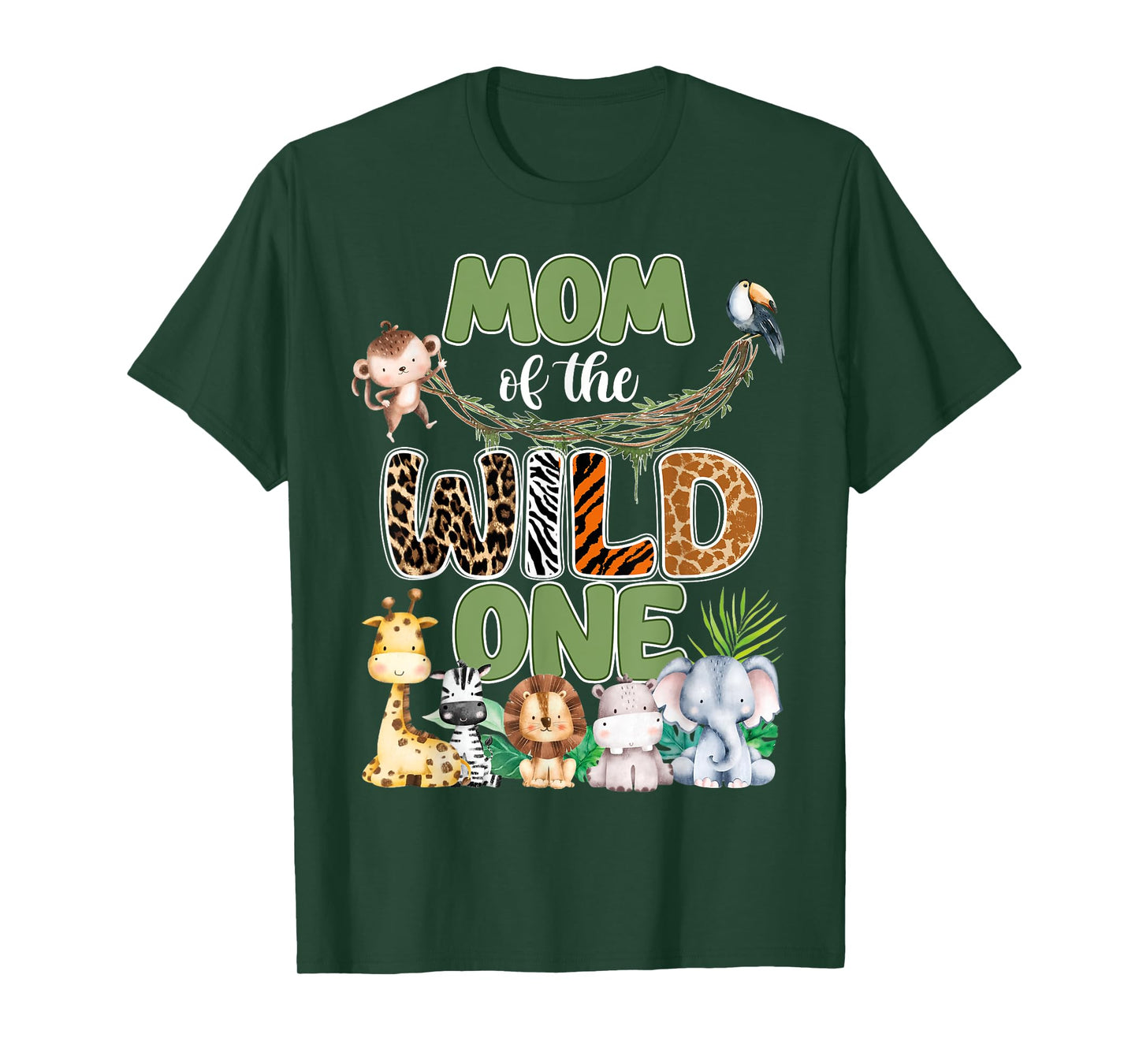 Mom of The Wild One 1St Birthday Family Safari Jungle Party T-Shirt