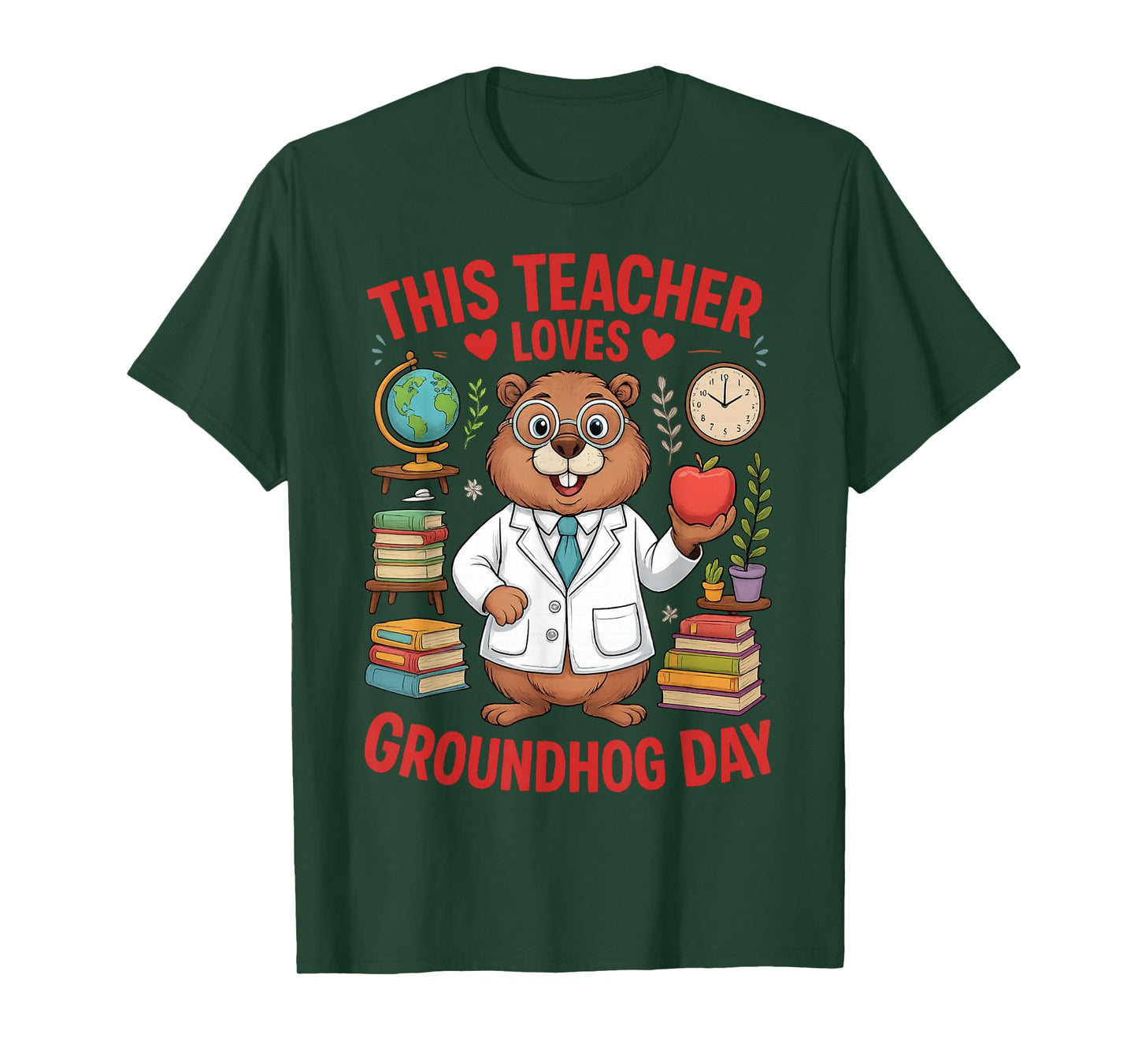 This Teacher Loves Groundhog Day Funny Teacher Quote T-Shirt
