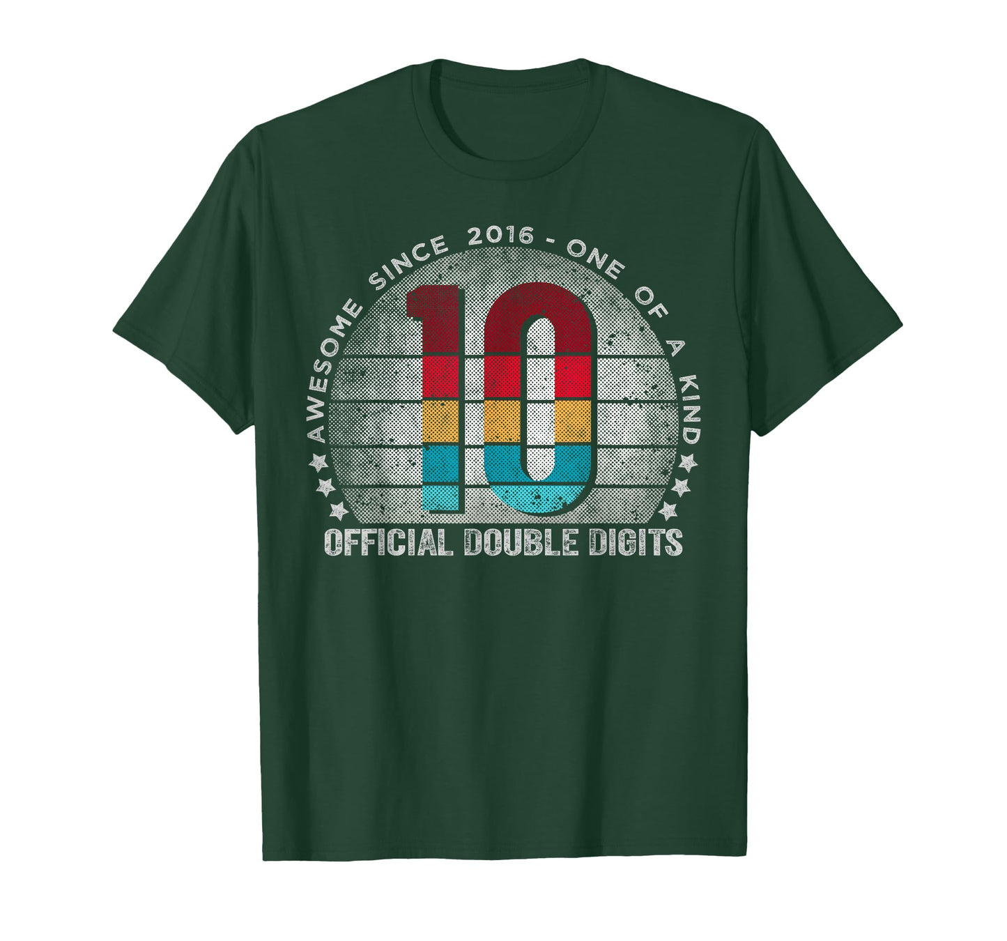 Official Double Digits 10 Year Old Gifts Vintage 2016 Boys T-Shirt
