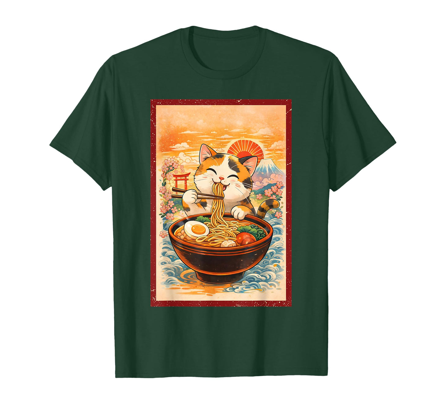 Kawaii Anime Cat Japanese Graphic Tees Men Women Teens T-Shirt