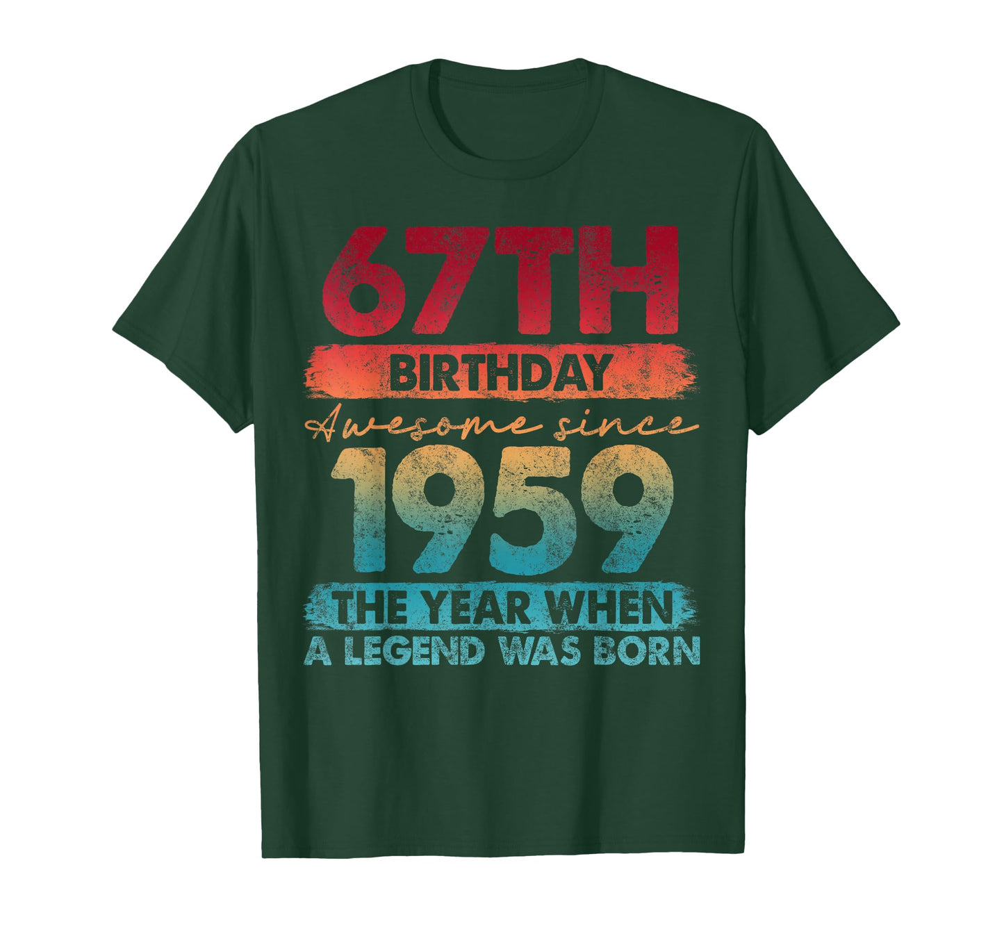 67 Year Old Gifts Vintage 1959 Limited Edition 67th Birthday T-Shirt
