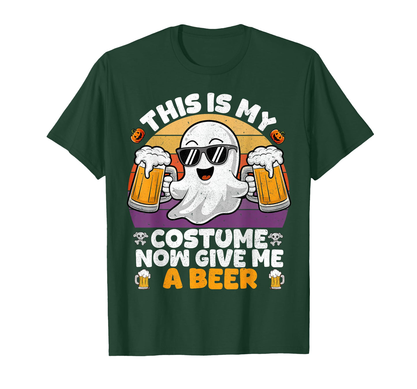 Funny Vintage Boo This is My Halloween Costumes Adults Mens T-Shirt