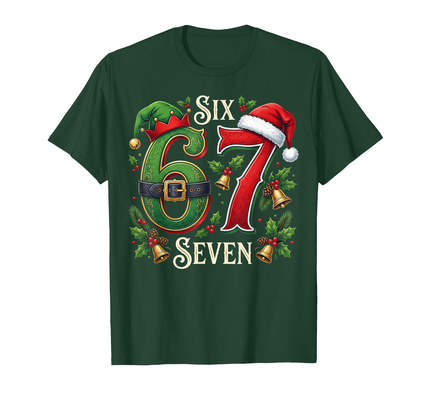 67 Christmas Funny 6 7 Meme Six Seven Xmas Boys Kids Youth T-Shirt