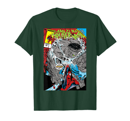 Marvel Comics Spider-Man vs. Hulk Action-Packed Artwork T-Shirt