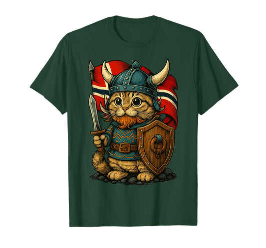 Viking Cat Norway Norwegian T-Shirt