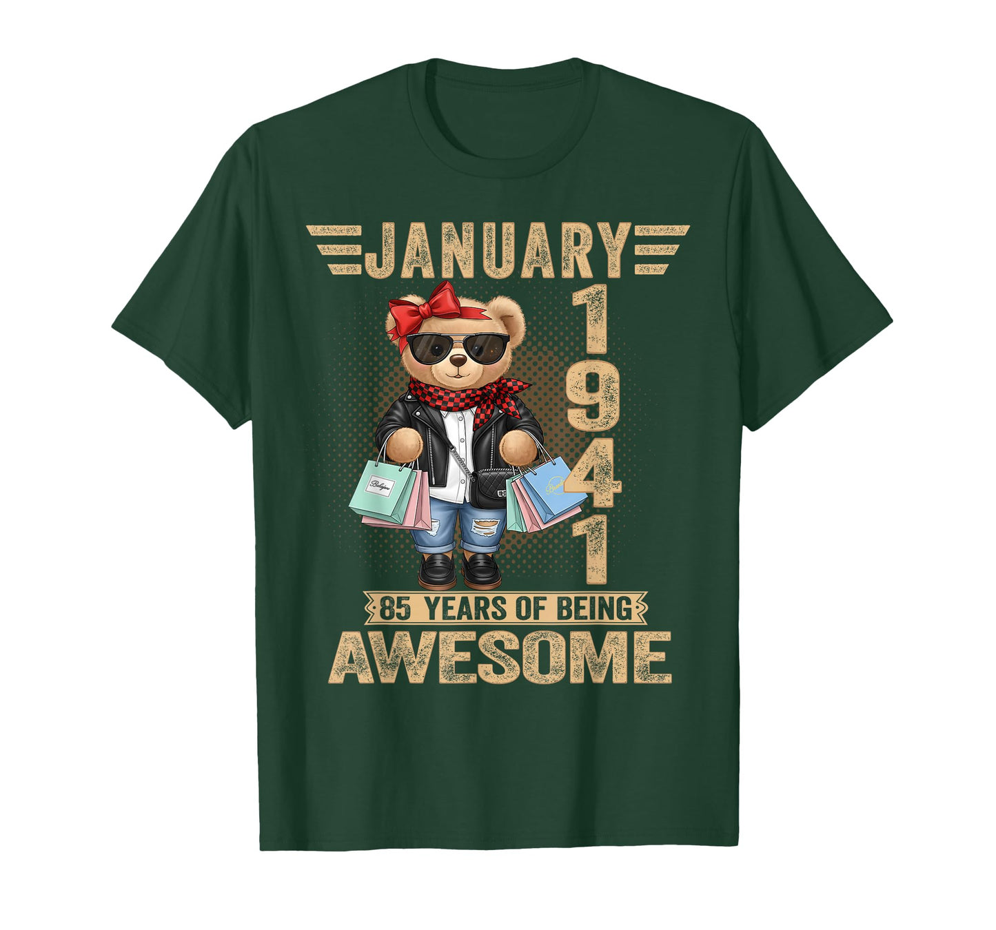 85 Year Old January 1941 Teddy Bear 85th Birthday Women T-Shirt