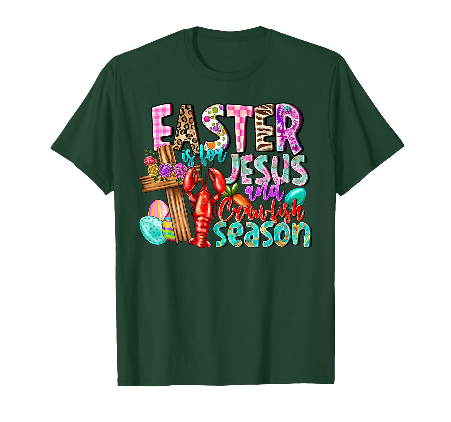 Easter is for Jesus and Crawfish Season Religious Christian T-Shirt