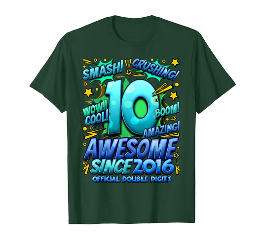 Official Double Digits 10 Year Old Boys 10th Birthday Boy T-Shirt
