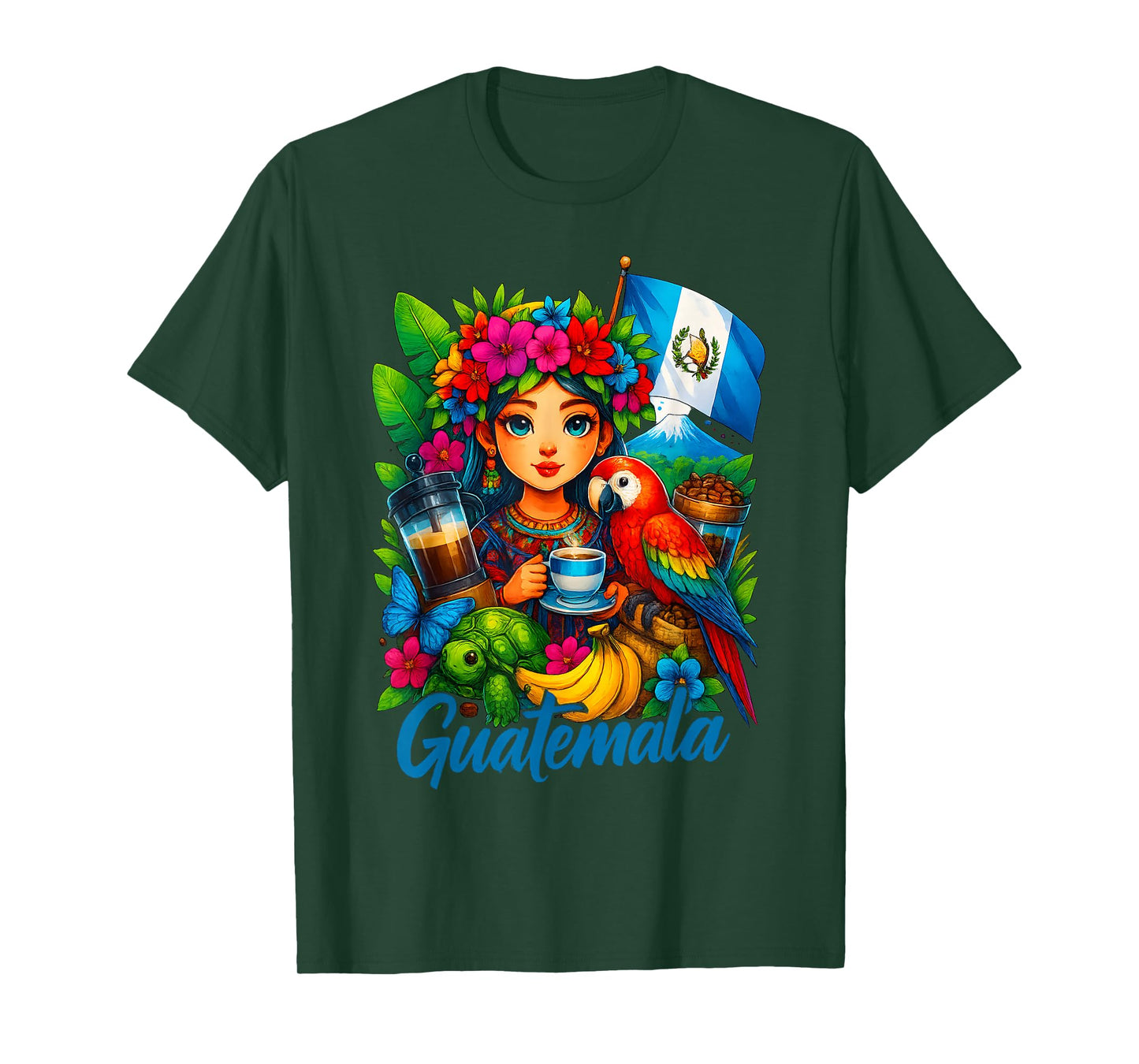 Guatemalan Flag Guatemala Women Hispanic Siesta Pride T-Shirt