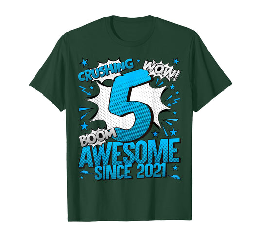 5 Year Old Gifts for Boys 5th Birthday Boy 5 Year Old Boy T-Shirt