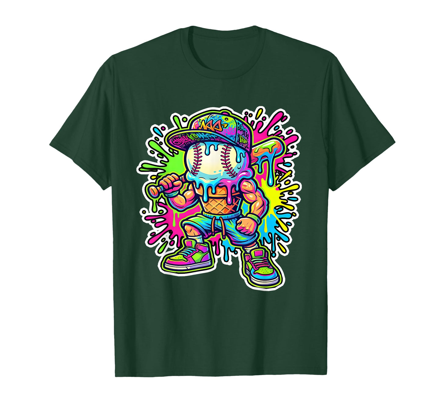 Baseball Boys Clothes for Boys Ice Cream Drip Baseball Stuff T-Shirt