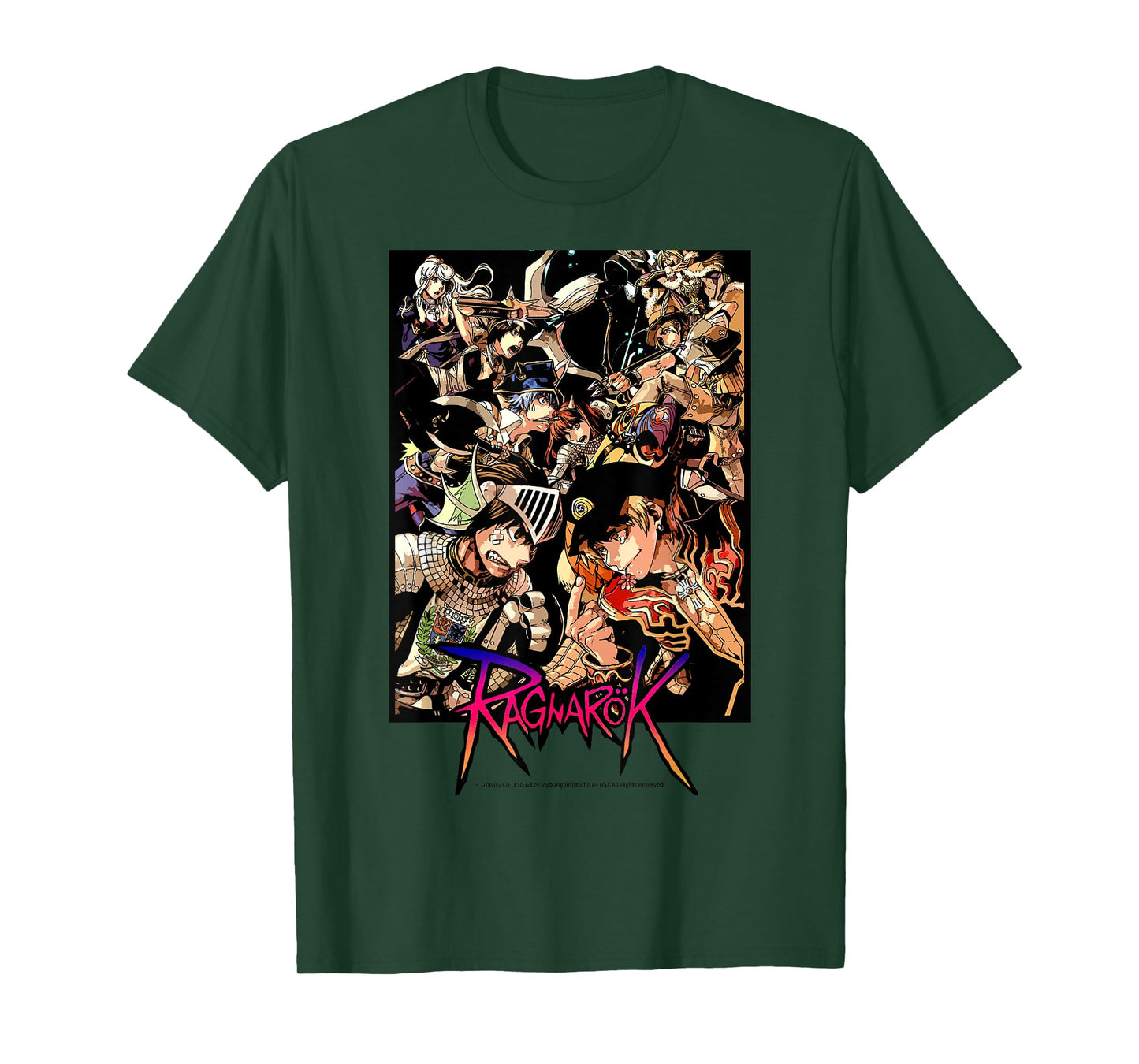 Ragnarok Official Characters Battle Scene Graphic Tee T-Shirt