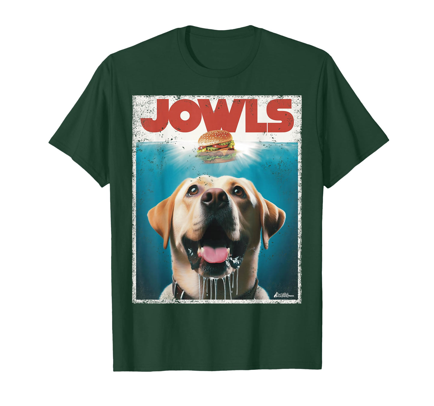 Funny Yellow Lab Jowls Top, Labrador Retriever Dog Mom, Dad T-Shirt