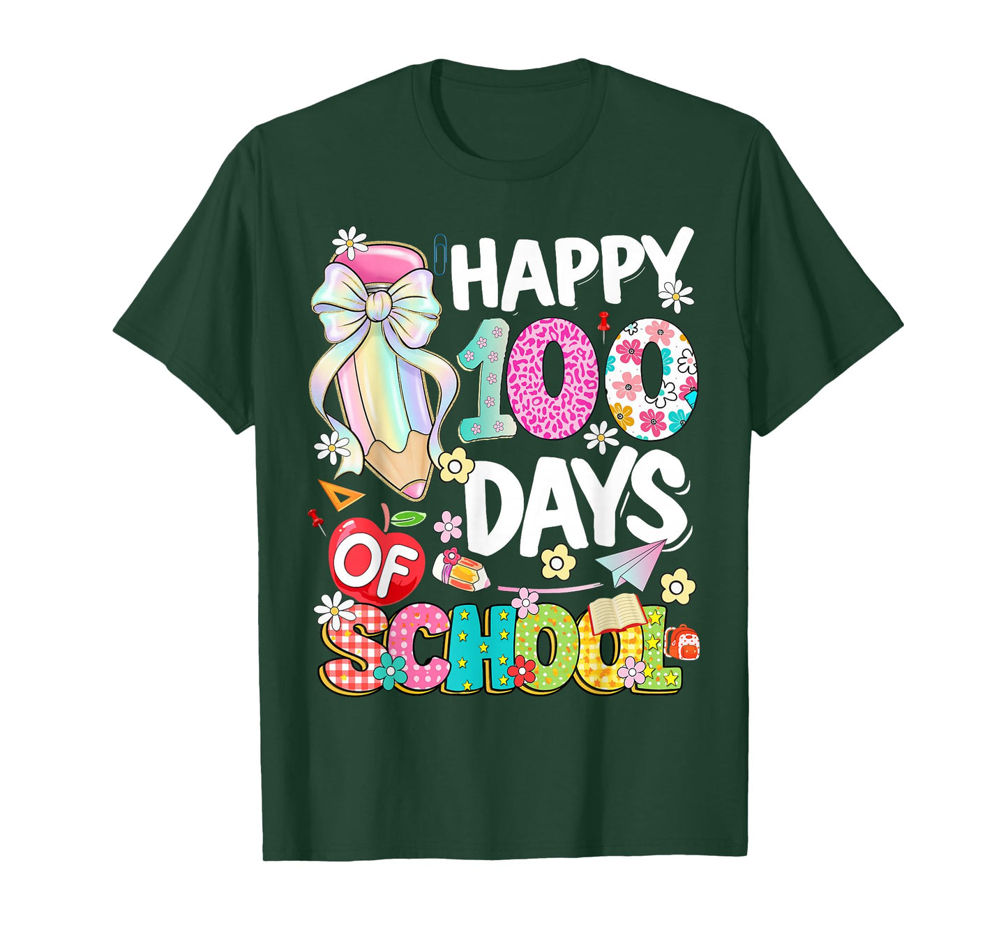 100th Day of School Kids Girls 100 Days Smarter Teachers T-Shirt