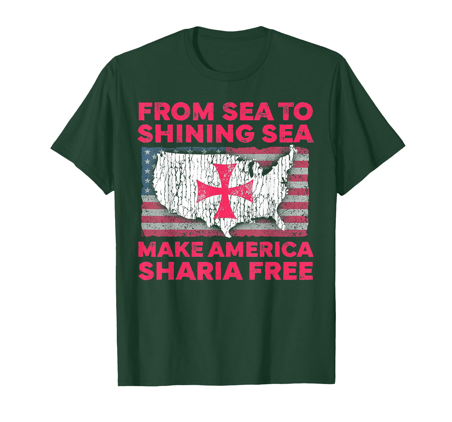 from Sea to Shining Sea Make America Sharia Free T-Shirt