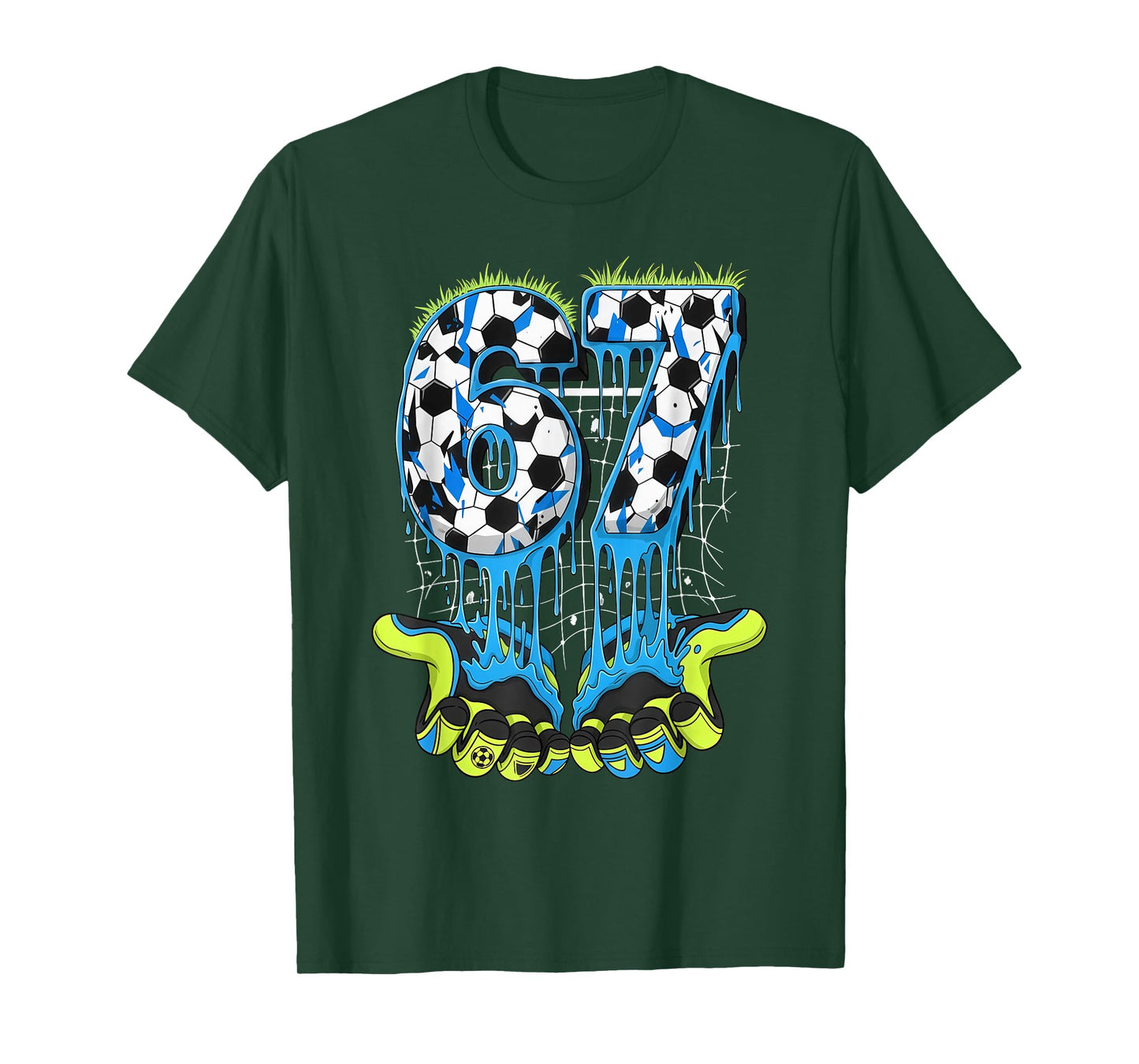 67 Drip Soccer Gen Alpha Slang Six Seven Meme T-Shirt