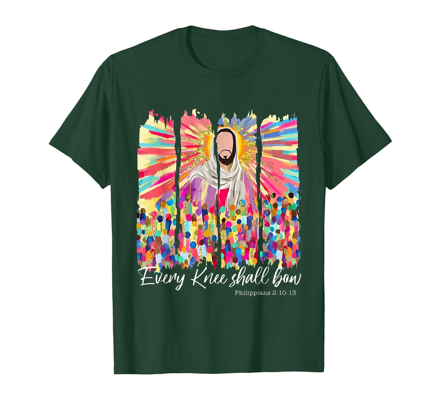 Every Knee Shall Bow God Faith Jesus Christian T-Shirt