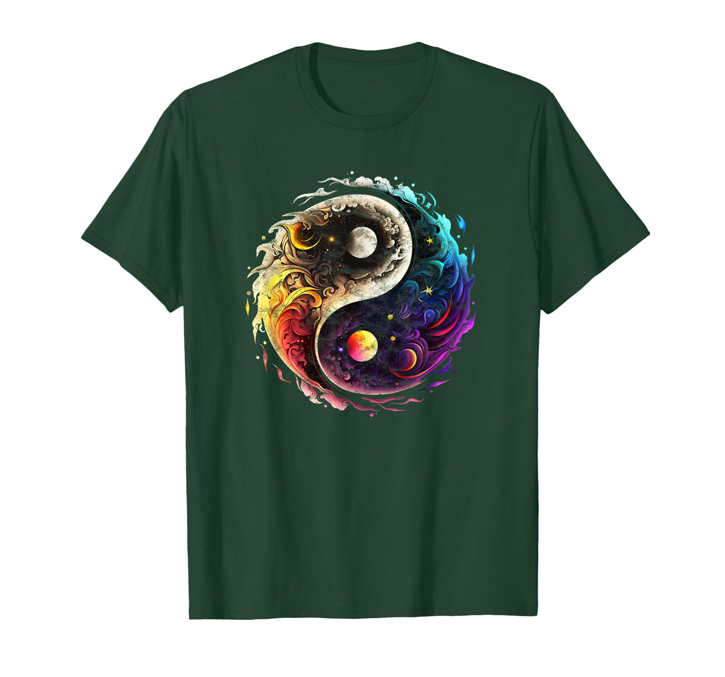 Yin Yang, sun, moon, universe, Tai chi, Qigong, yoga, Taoism T-Shirt