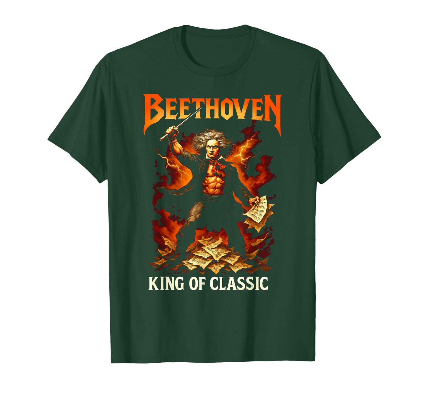 Beethoven Power Metal Classical Music Composer Album T-Shirt