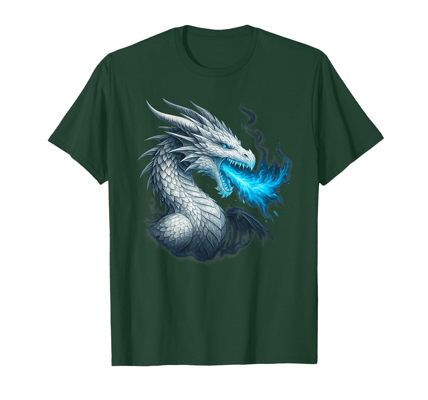 Frost Dragon Ice Flame Mythical Fantasy Beast Cold Fire T-Shirt