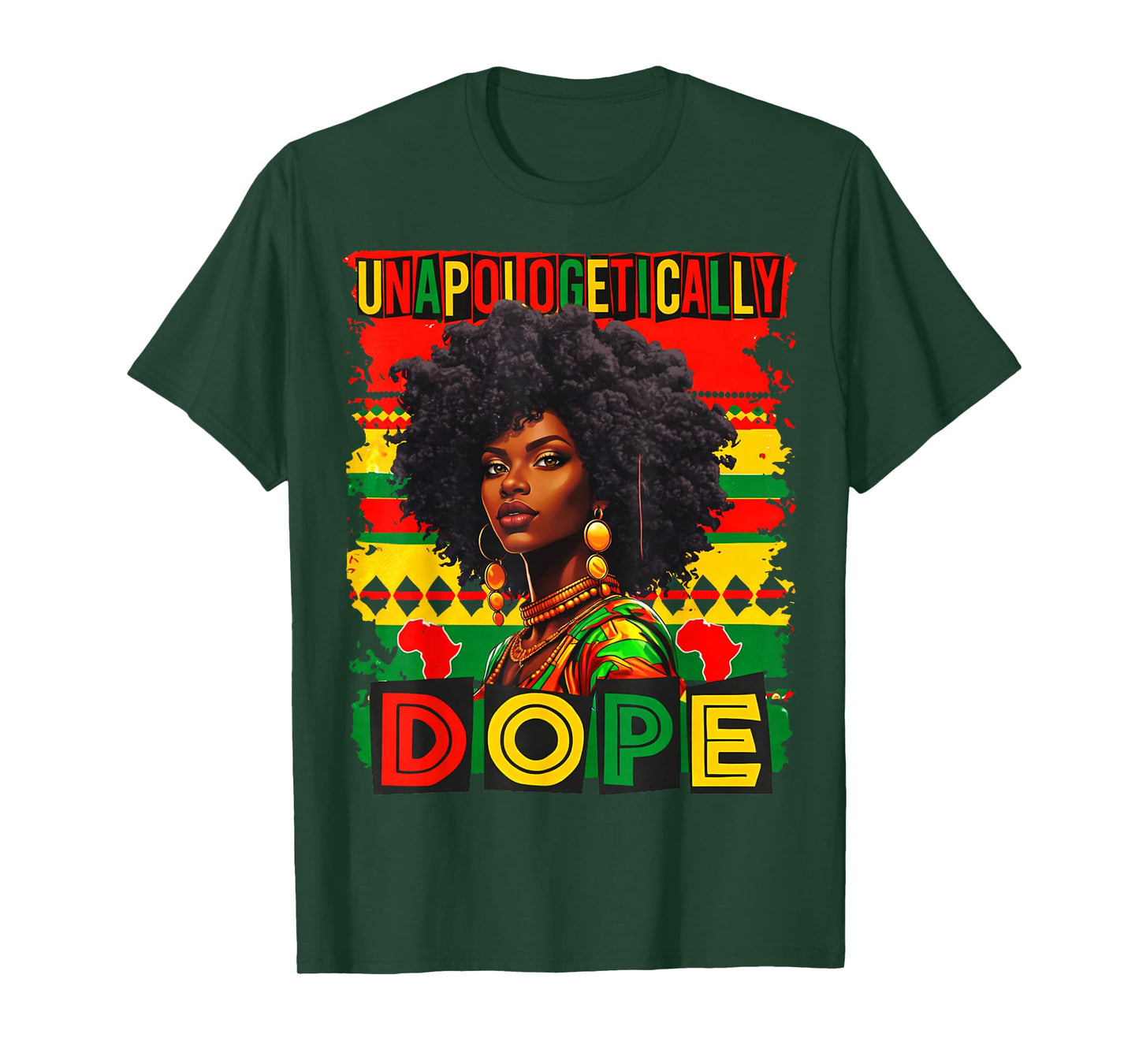Unapologetically Dope Afro African American Black Women Girl T-Shirt