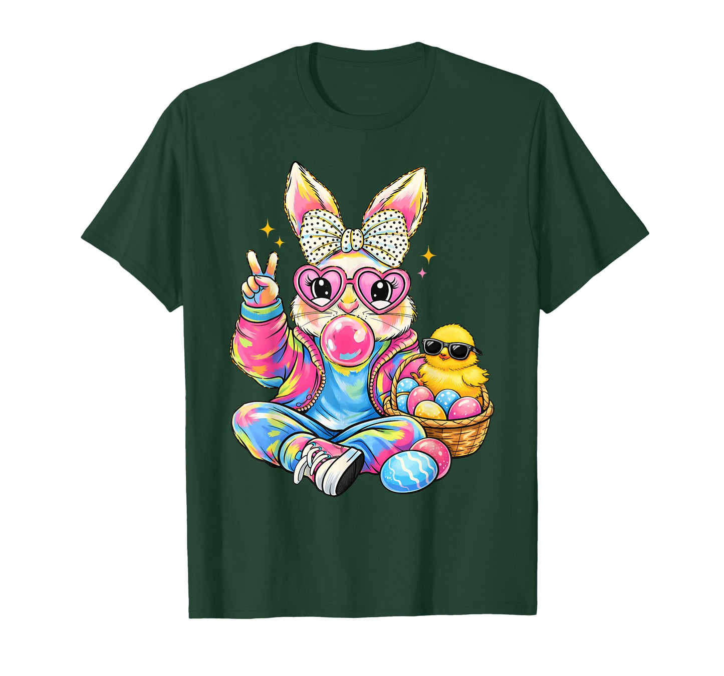 Girls Easter Cute Bunny Coquette Pink Easter Kids Girl Women T-Shirt