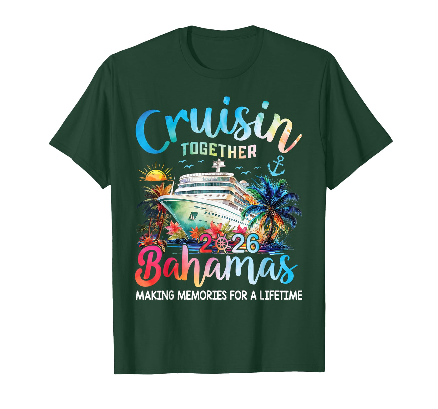 Cruisin Together Bahamas Vacation Family Bahamas Cruise 2026 T-Shirt