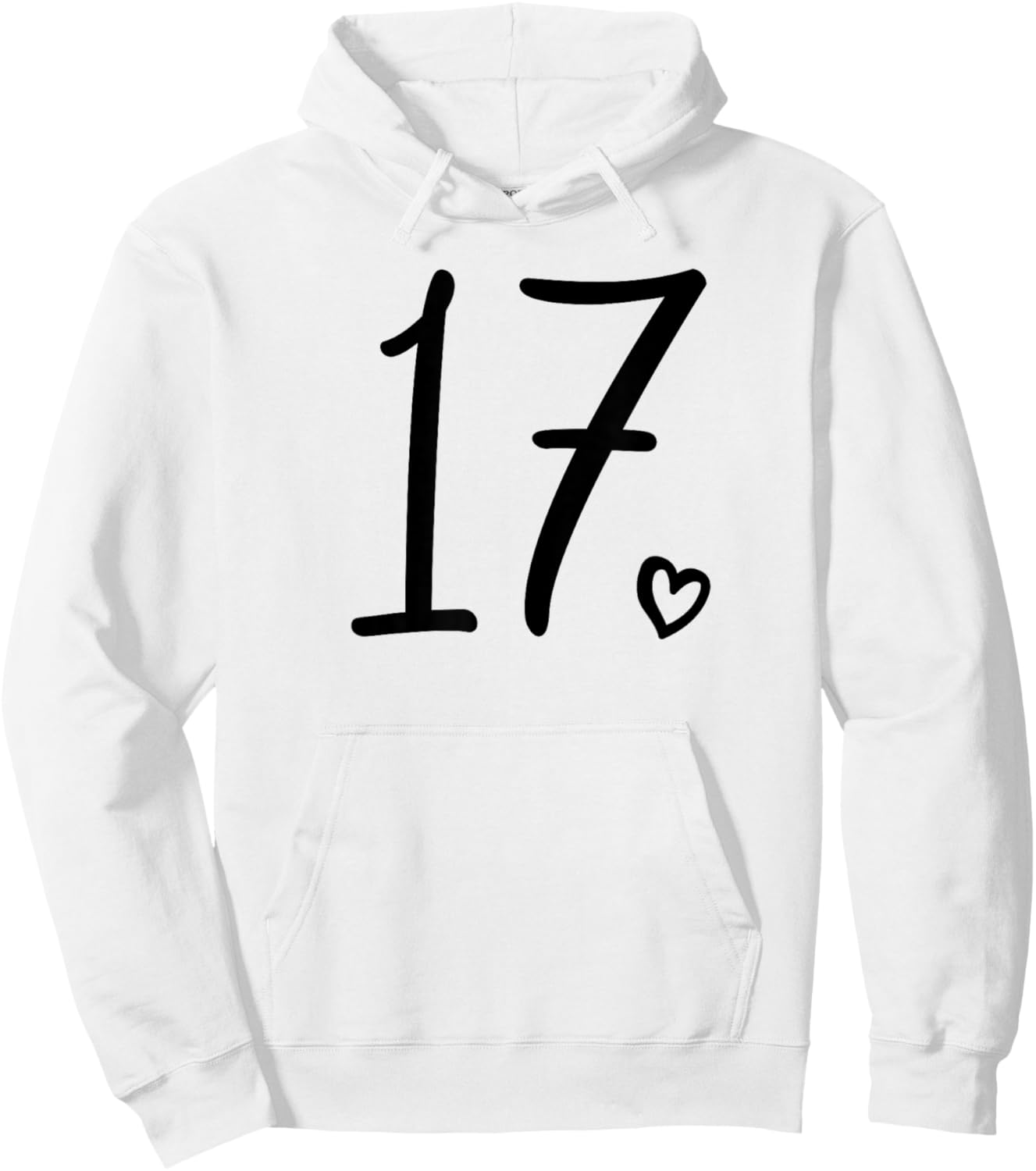 17th Birthday For Girls Seventeen Cute Number 17 Years Old Hoodie - Hoodie | White