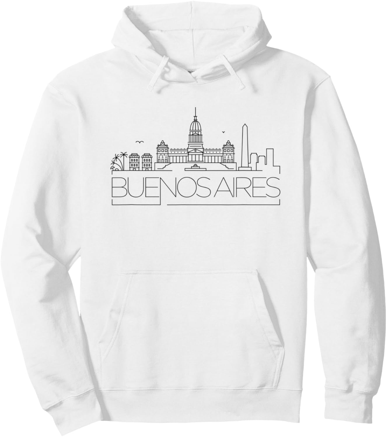 Buenos Aires Skyline Hoodie - Hoodie | White