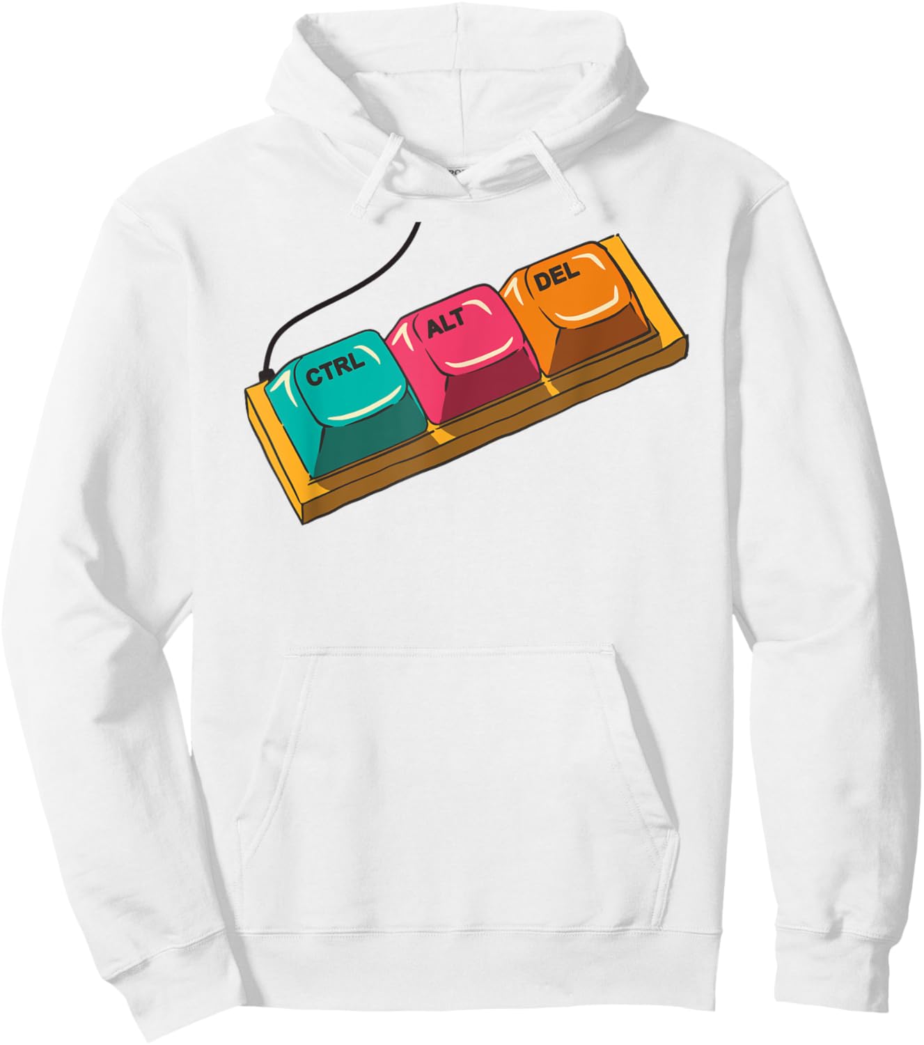 azDesigns Funny Nerd Technics IT Computer Ctrl Alt Delete I CTRL ALT DEL Hoodie - Hoodie | White