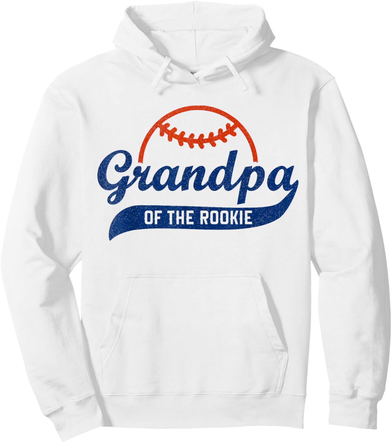 Funny Retro Baseball Grandpa of the Rookie Hoodie - Hoodie | White