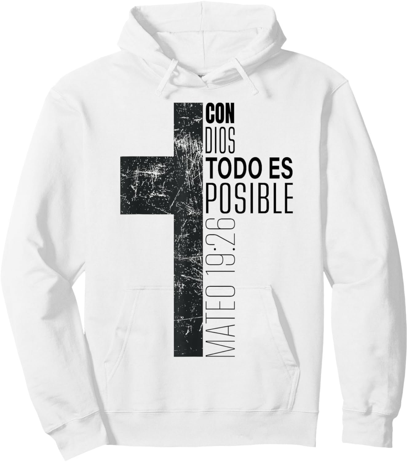 Con Dios Todo Es Posible Christian Spanish Bible Verse Gifts Hoodie - Hoodie | White