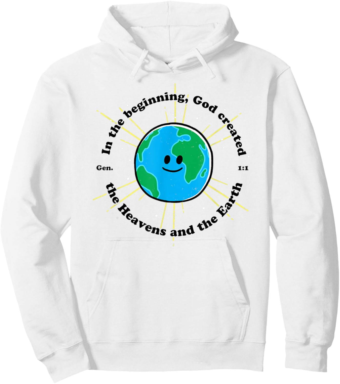 In the Beginning God Created the Heavens and the Earth Hoodie - Hoodie | White