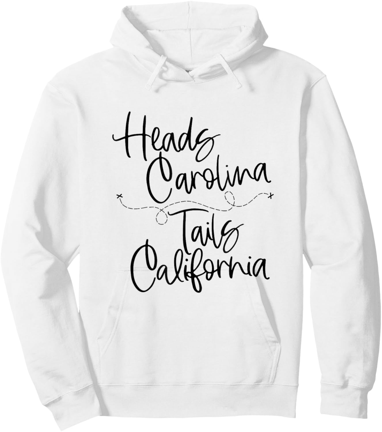 Heads Carolina Tails California 90's Country Design Hoodie - Hoodie | White
